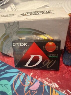 Sealed TDK D90 Blank Audio Cassette Tapes High Output ICEI/Type I - NEW Sealed